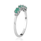 Inel din Argint 925 ( 1.78 grame ) cu Smarald Brazilian și Topaz Alb 0.9 Carate