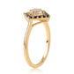 Inel din Argint 925 Placat cu Aur ( 2.75 grame ) cu Spinel Negru și Topaz Alb 1.32 Carate