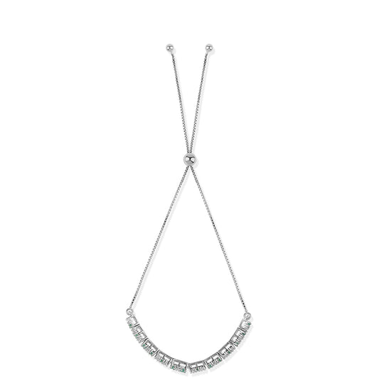 Brățară din Argint 925 ( 3.5 grame ) cu Smarald Brazilian și Topaz Alb 1.12 Carate