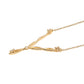 Colier din Argint 925 Placat cu Aur ( 4.2 grame ) cu Diamant Albastru și Diamant Alb 0.02 Carate