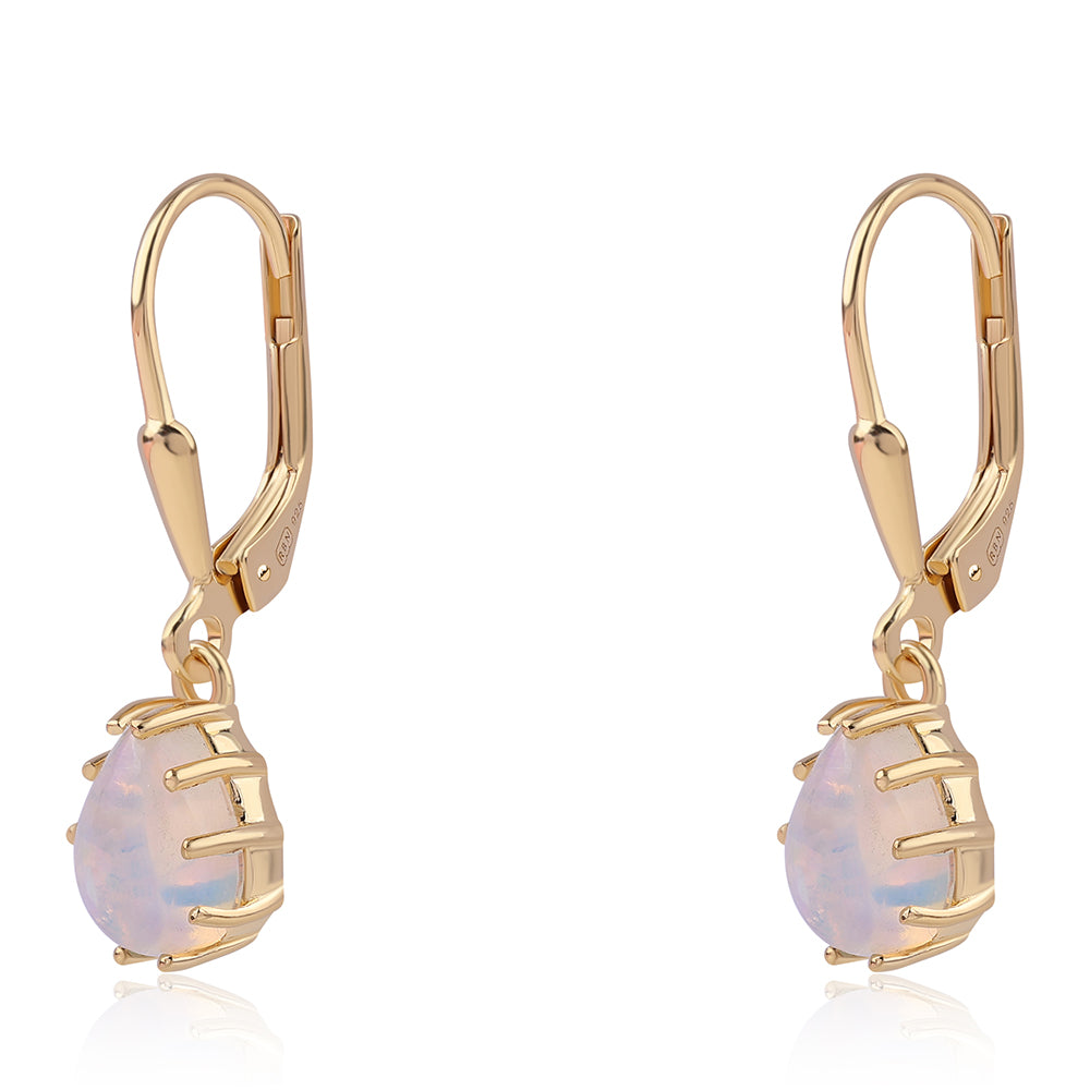 Cercei din Argint 925 Placat cu Aur ( 1.67 grame ) cu Opal Etiopian Lega Dembi 1.62 Carate 2 