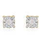 Cercei din Argint 925 Placat cu Aur ( 0.69 grame ) cu Diamant Alb 0.02 Carate