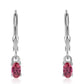 Cercei din Argint 925 ( 1.12 grame ) cu Rubelit Cruzeiro 0.5 Carate
