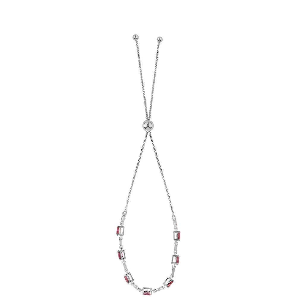 Brățară din Argint 925 ( 3.47 grame ) cu Rubelit Cruzeiro și Topaz Alb 1.78 Carate 3 