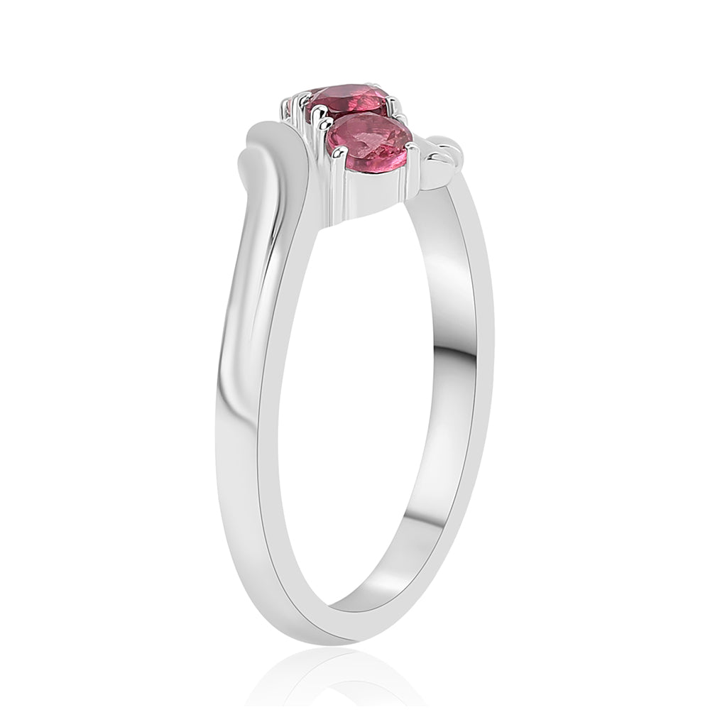 Inel din Argint 925 ( 2.93 grame ) cu Rubelit Cruzeiro 0.75 Carate