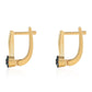 Cercei din Argint 925 Placat cu Aur ( 1.94 grame ) cu Diamant Albastru 0.14 Carate