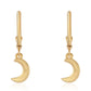 Cercei din Argint 925 Placat cu Aur ( 1.6 grame ) cu Diamant Albastru 0.07 Carate