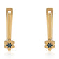 Cercei din Argint 925 Placat cu Aur ( 1.67 grame ) cu Diamant Albastru 0.03 Carate