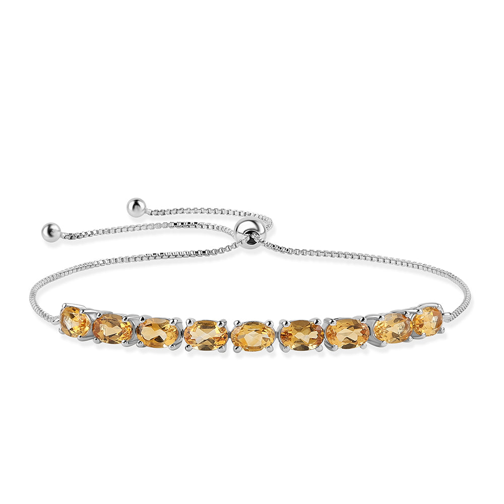 Brățară din Argint 925 ( 3.92 grame ) cu Citrin 3.78 Carate 1 