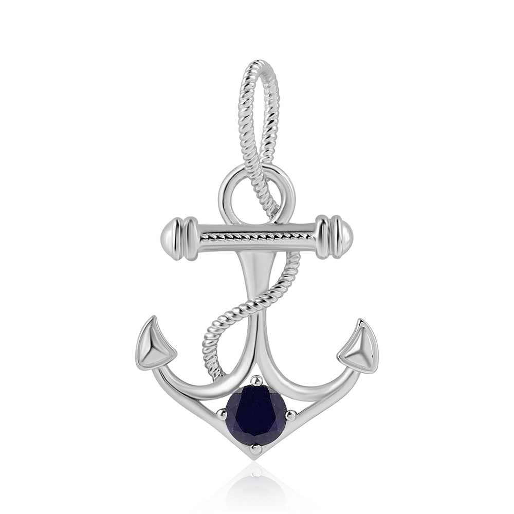 Pandantiv din Argint 925 ( 4.08 grame ) cu Safir Albastru Australian 0.9 Carate