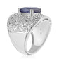Inel din Argint 925 ( 10.99 grame ) cu Safir Albastru Australian 6.6 Carate