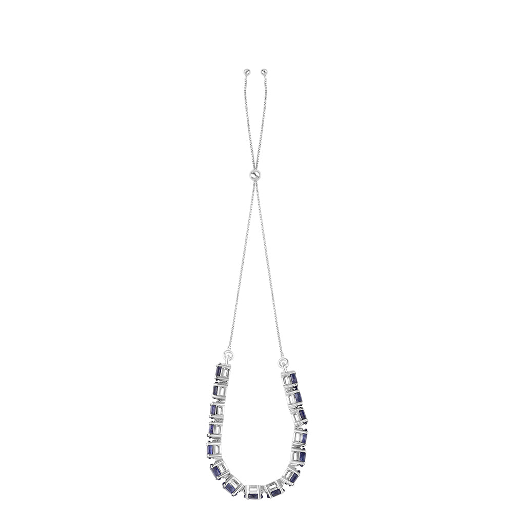 Brățară din Argint 925 ( 4.81 grame ) cu Safir Albastru Australian 4.5 Carate 3 