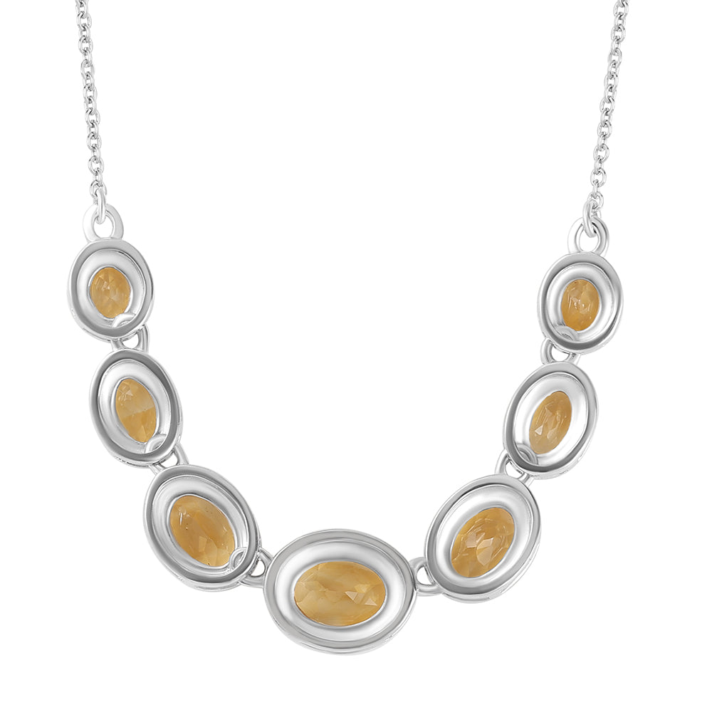 Colier din Argint 925 ( 5.86 grame ) cu Citrin 4.09 Carate