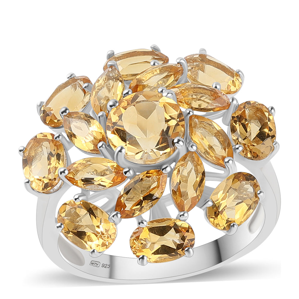 Inel din Argint 925 ( 4.48 grame ) cu Citrin 6.42 Carate 1 