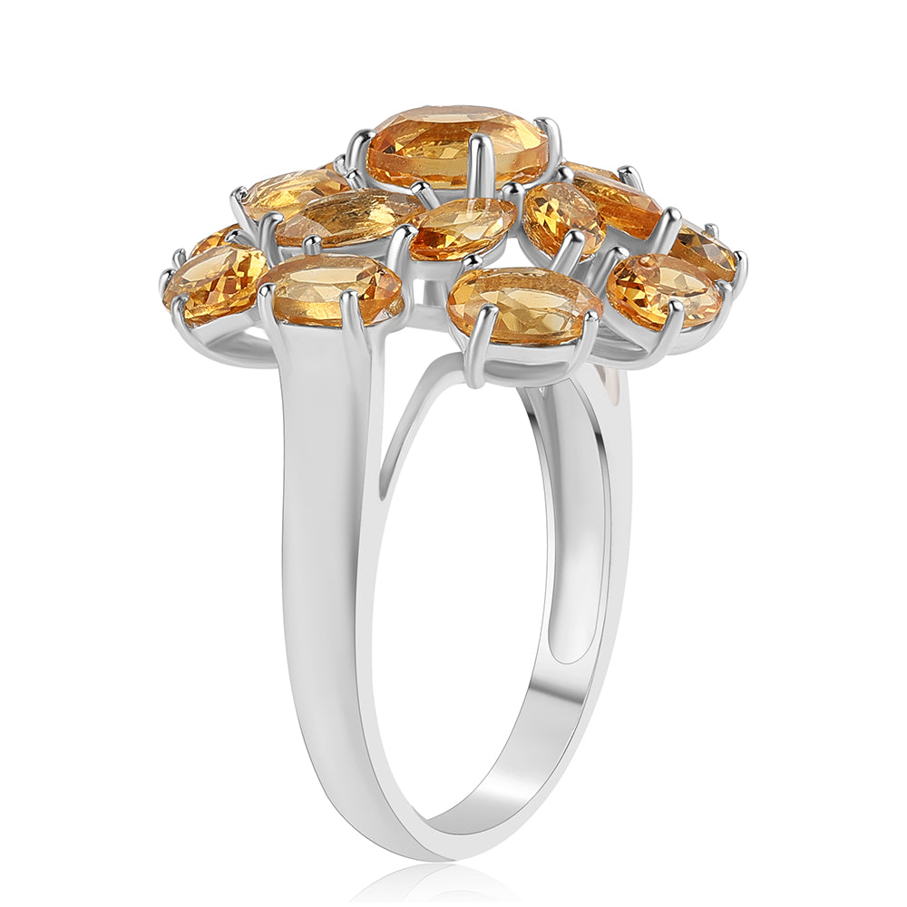 Inel din Argint 925 ( 4.48 grame ) cu Citrin 6.42 Carate 2 