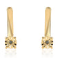 Cercei din Argint 925 Placat cu Aur ( 2.12 grame ) cu Diamant Verde 0.01 Carate
