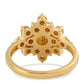 Inel din Argint 925 Placat cu Aur ( 4.17 grame ) cu Diamant Verde și Diamant Alb 0.07 Carate