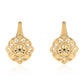 Cercei din Argint 925 Placat cu Aur ( 4.99 grame ) cu Diamant Verde și Diamant Alb 0.09 Carate