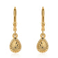 Cercei din Argint 925 Placat cu Aur ( 2.03 grame ) cu Diamant Verde 0.01 Carate
