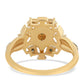 Inel din Argint 925 Placat cu Aur ( 3.97 grame ) cu Diamant Verde 0.04 Carate