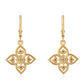 Cercei din Argint 925 Placat cu Aur ( 3.68 grame ) cu Diamant Verde și Diamant Alb 0.14 Carate
