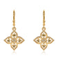 Cercei din Argint 925 Placat cu Aur ( 3.68 grame ) cu Diamant Verde și Diamant Alb 0.14 Carate