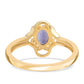 Inel din Argint 925 Placat cu Aur ( 2.72 grame ) cu Iolit și Topaz Alb 0.7 Carate
