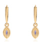 Cercei din Argint 925 Placat cu Aur ( 2.51 grame ) cu Iolit și Topaz Alb 0.52 Carate