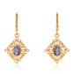 Cercei din Argint 925 Placat cu Aur ( 5.38 grame ) cu Iolit 1.3 Carate