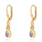 Cercei din Argint 925 Placat cu Aur ( 1.83 grame ) cu Iolit 0.68 Carate