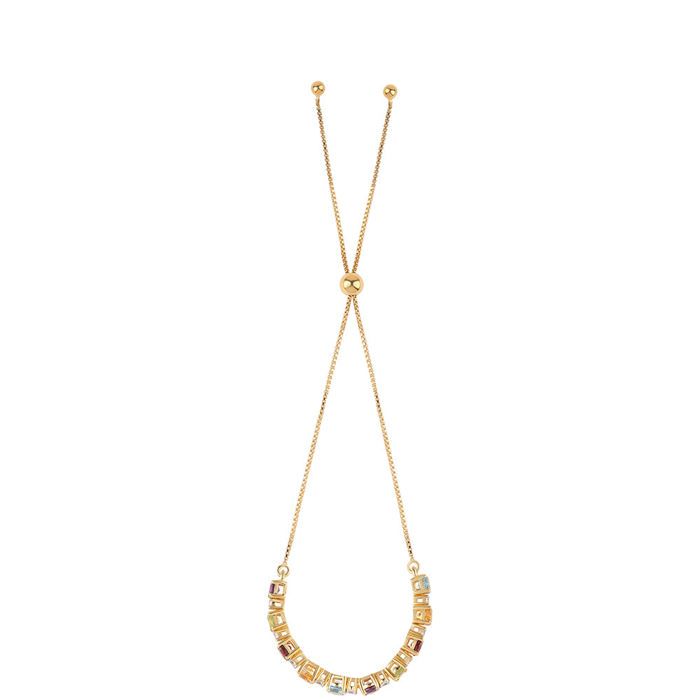 Brățară din Argint 925 Placat cu Aur ( 4.13 grame ) cu Granat Roșu și Peridot 3.26 Carate 2 