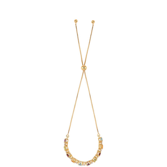 Brățară din Argint 925 Placat cu Aur ( 4.13 grame ) cu Granat Roșu și Peridot 3.26 Carate