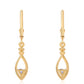 Cercei din Argint 925 Placat cu Aur ( 1.92 grame ) cu Iolit și Topaz Alb 0.37 Carate