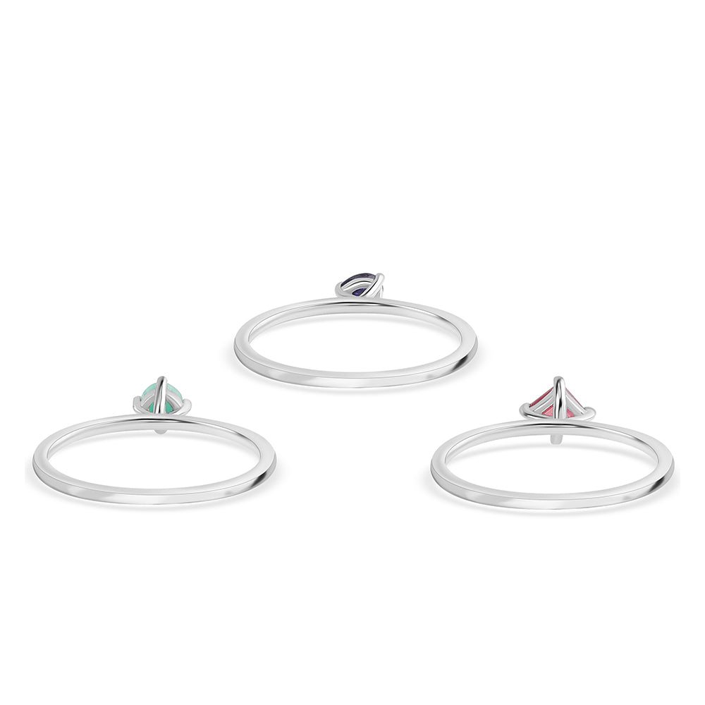 Set din Argint 925 ( 4.5 grame ) cu Rubin Thailandez și Smarald Brazilian 1.05 Carate ( Inel ) 2 