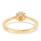 Inel din Argint 925 Placat cu Aur ( 1.88 grame ) cu Diamant Roșu 0.15 Carate