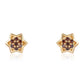 Cercei din Argint 925 Placat cu Aur ( 1.34 grame ) cu Diamant Roșu 0.14 Carate