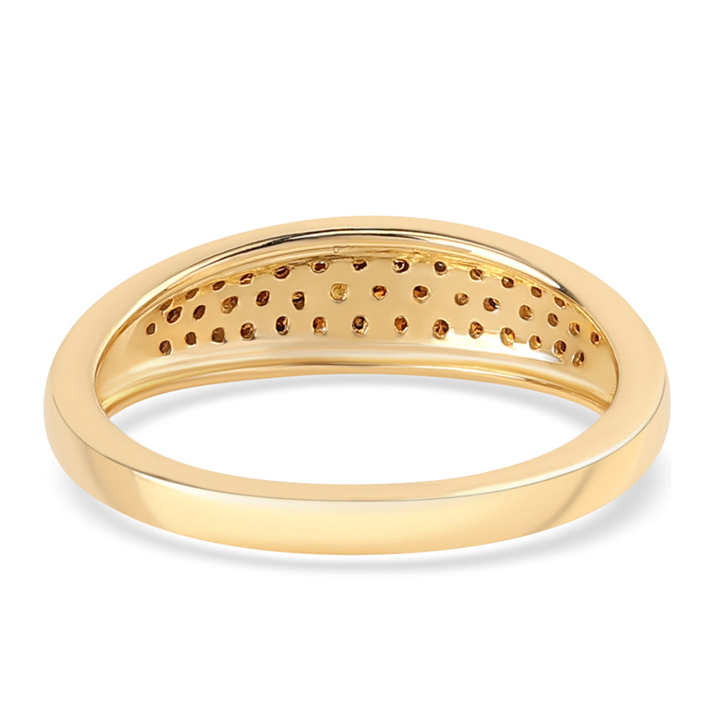 Inel din Argint 925 Placat cu Aur ( 2.41 grame ) cu Diamant Roșu 0.33 Carate 3 