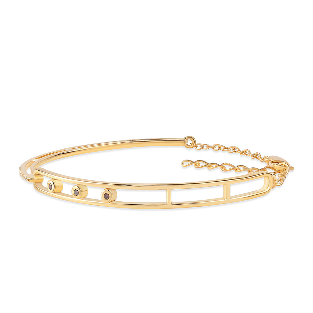 Brățară din Argint 925 Placat cu Aur ( 5.4 grame ) cu Diamant Roșu și Diamant Alb 0.04 Carate 2 