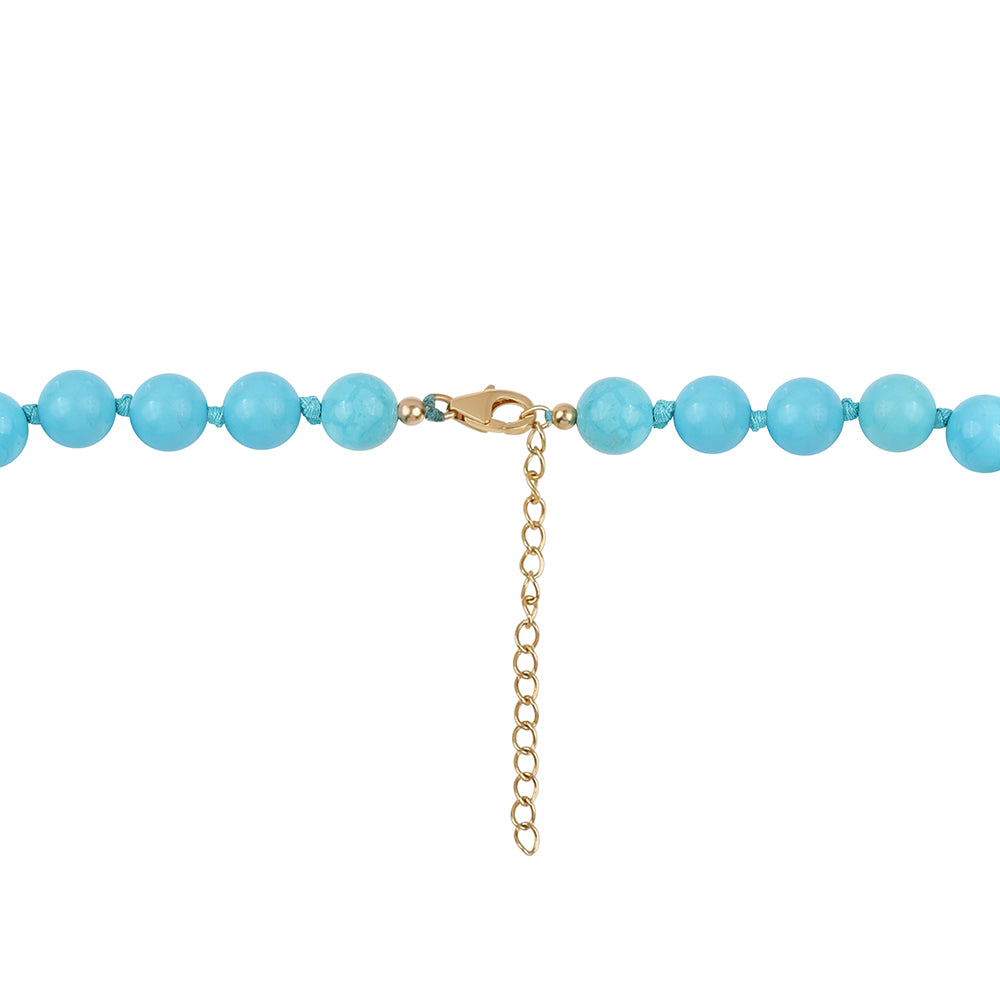 Set din Argint 925 Placat cu Aur ( 1.72 grame ) cu Turcoaz ”Frumoasa Adormită” 270.94 Carate ( Colier+Brățară ) 4 