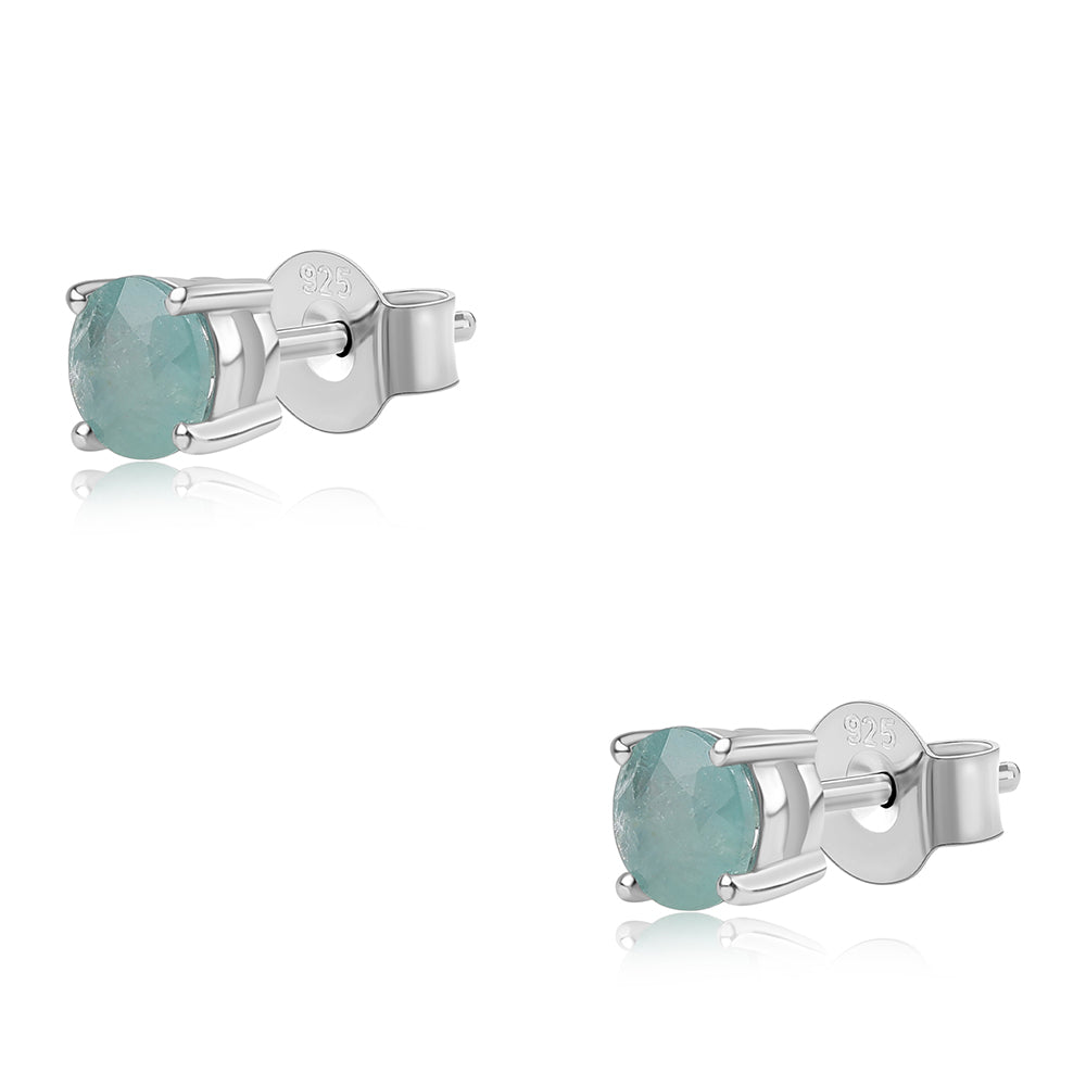 Cercei din Argint 925 ( 0.96 grame ) cu Grandidierit 1.03 Carate 1 