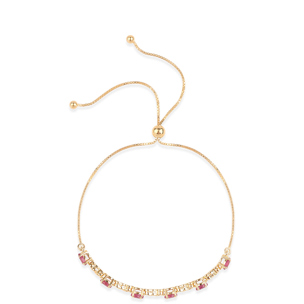 Brățară din Argint 925 Placat cu Aur ( 3.71 grame ) cu Rubin Mozambic 1.74 Carate