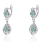 Cercei din Argint 925 ( 3.91 grame ) cu Grandidierit și Topaz Alb 1.33 Carate