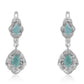 Cercei din Argint 925 ( 3.91 grame ) cu Grandidierit și Topaz Alb 1.33 Carate