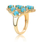 Inel din Argint 925 Placat cu Aur ( 3.87 grame ) cu Turcoaz ”Frumoasa Adormită” 2.78 Carate
