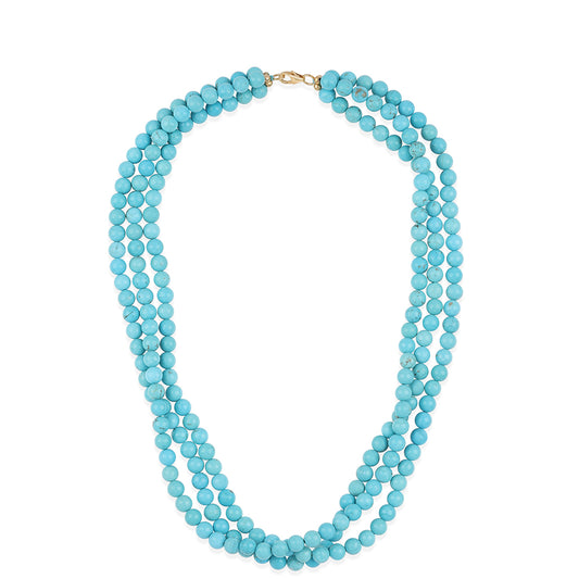 Colier din Argint 925 Placat cu Aur ( 0.83 grame ) cu Turcoaz ”Frumoasa Adormită” 394.18 Carate