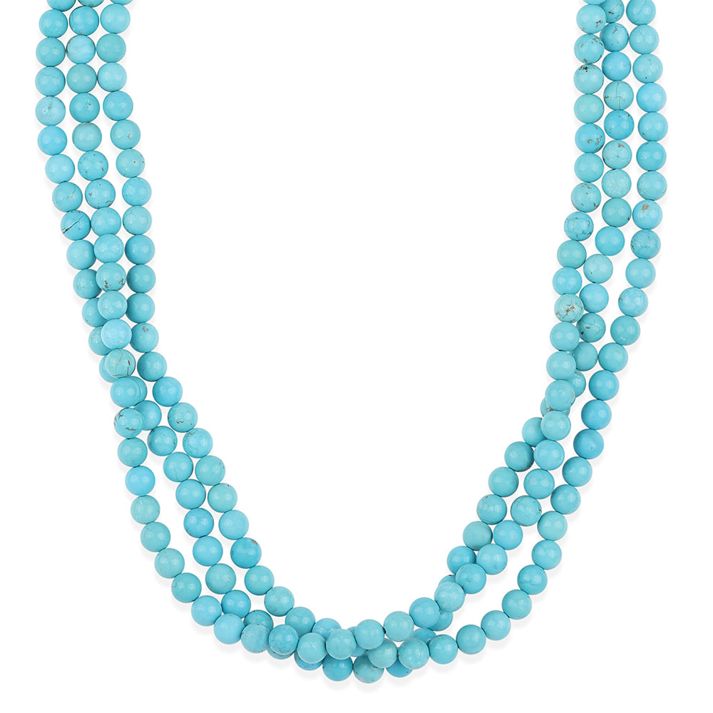 Colier din Argint 925 Placat cu Aur ( 0.83 grame ) cu Turcoaz ”Frumoasa Adormită” 394.18 Carate 3 