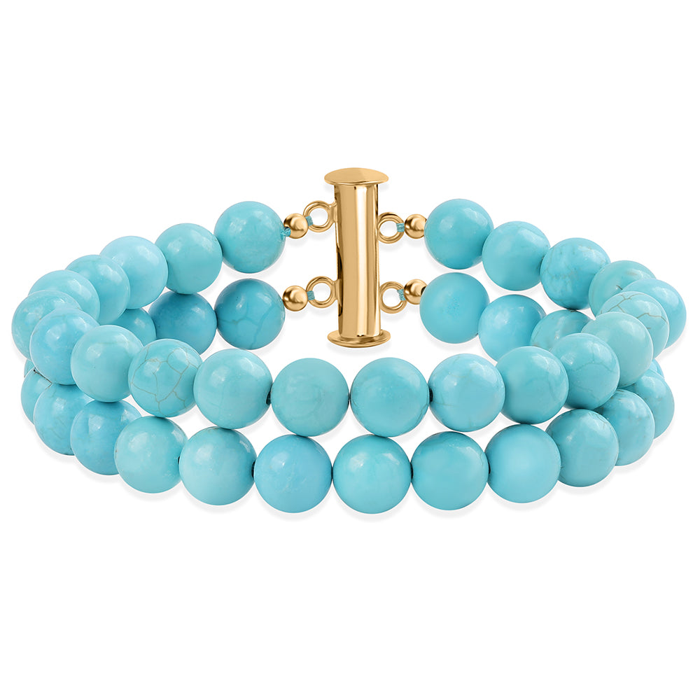 Brățară din Argint 925 Placat cu Aur ( 1.86 grame ) cu Turcoaz ”Frumoasa Adormită” 188.1 Carate