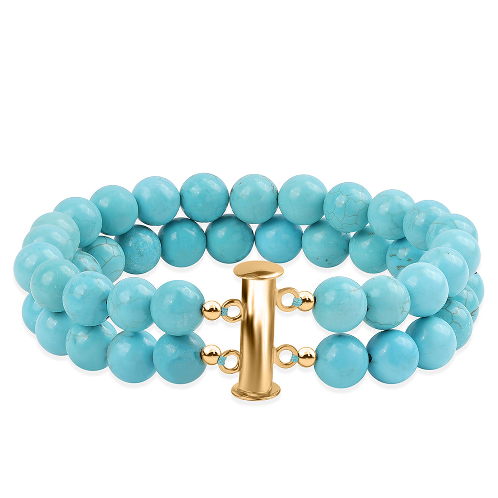 Brățară din Argint 925 Placat cu Aur ( 1.86 grame ) cu Turcoaz ”Frumoasa Adormită” 188.1 Carate 2 