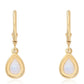 Cercei din Argint 925 Placat cu Aur ( 2.08 grame ) cu Piatra Lunii Curcubeu Clasa ”AA” și Topaz Alb 2.8 Carate