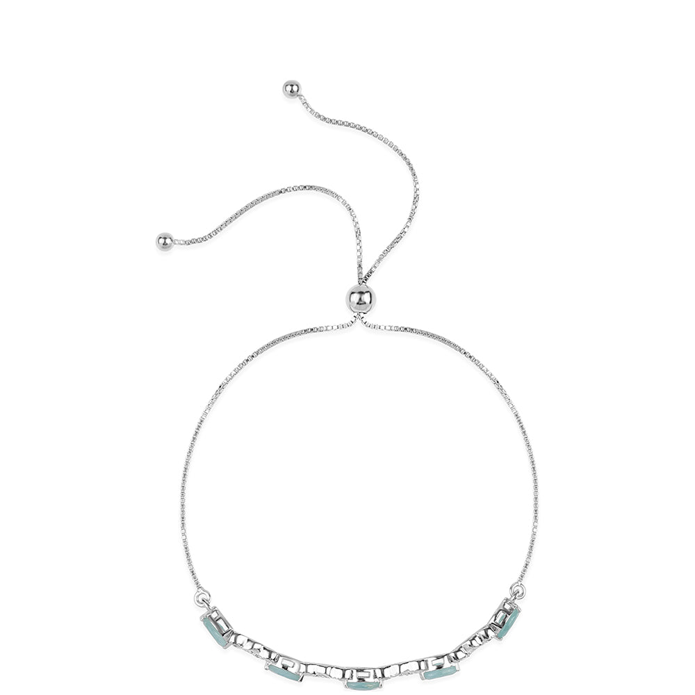 Brățară din Argint 925 ( 3.45 grame ) cu Grandidierit și Topaz Alb 1.39 Carate